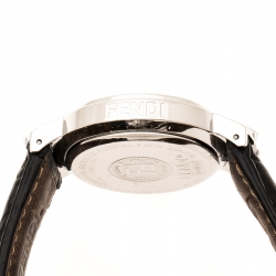 Pre Owned Fendi White Stainless Steel 4500L Chronograph Women's Wristwatch 32 mm