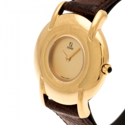 Pre Owned Fendi Gold Plated 400G Women's Wristwatch 36 mm