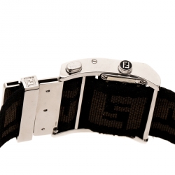 Pre Owned Fendi White Stainless Steel Diamond Zip Code 1120L Women's Wristwatch 38 mm