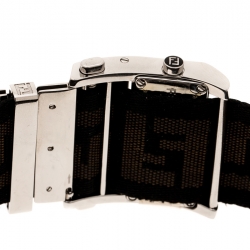 Pre Owned Fendi White Stainless Steel Diamond Zip Code 1120L Women's Wristwatch 38 mm