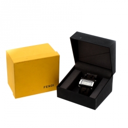 Pre Owned Fendi White Stainless Steel Diamond Zip Code 1120L Women's Wristwatch 38 mm