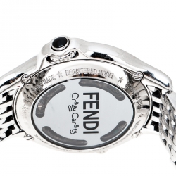 Pre Owned Fendi Silver Stainless Steel Crazy Carats 10500L Women's Wristwatch 33 mm