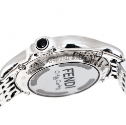Pre Owned Fendi Silver Stainless Steel Crazy Carats 10500L Women's Wristwatch 33 mm