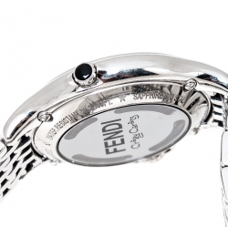 Pre Owned Fendi Silver Stainless Steel Crazy Carats 10500L Women's Wristwatch 33 mm