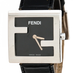 Pre Owned Fendi Black Stainless Steel 4000L Women's Wristwatch 31MM
