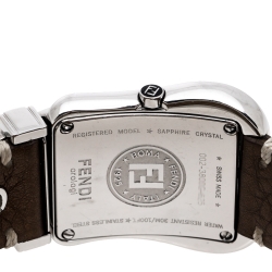 Pre Owned Fendi Mother of Pearl Stainless Steel Diamond B.Fendi 3800G Women's Wristwatch 33 mm