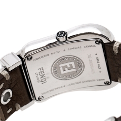 Pre Owned Fendi Mother of Pearl Stainless Steel Diamond B.Fendi 3800G Women's Wristwatch 33 mm