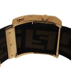 Pre Owned Fendi Diamonds and Gold Fittings Zip Code Womens Wristwatch 40 MM