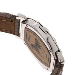 Pre Owned Fendi MOP Stainless Steel Diamond Selleria 8400M Women's Wristwatch 34 MM