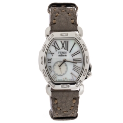 Pre Owned Fendi MOP Stainless Steel Diamond Selleria 8400M Women's Wristwatch 34 MM