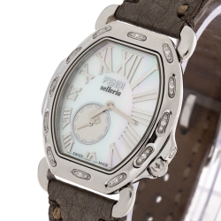 Pre Owned Fendi MOP Stainless Steel Diamond Selleria 8400M Women's Wristwatch 34 MM
