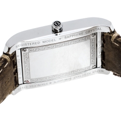 Fendi Brown Stainless Steel Canvas 7600M Women's Wristwatch 27 mm