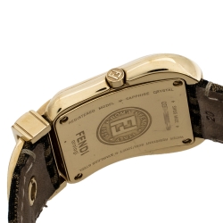 Fendi Black Gold Plated Stainless Steel Canvas B.Fendi 3800G Women's Wristwatch 33 mm