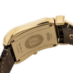 Fendi Black Gold Plated Stainless Steel Canvas B.Fendi 3800G Women's Wristwatch 33 mm