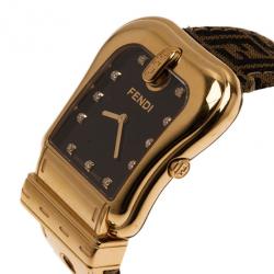 Pre Owned Fendi Black Stainless Steel Classic Women's Wristwatch 32MM