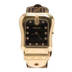 Pre Owned Fendi Black Stainless Steel Classic Women's Wristwatch 32MM