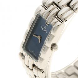 Pre Owned Fendi Blue Stainless Steel 660L Women's Wristwatch 14MM