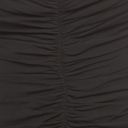 Fendi x Versace Black Crepe Ruched Strap Top S