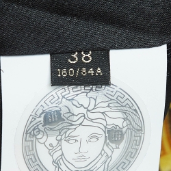 Pre Owned Fendace Multicolor Baroque Print Satin Studded Mini Cocktail Dress S