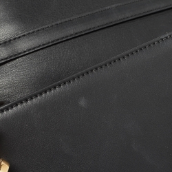 Fendi x Versace Black Leather Fendace Brooch Baguette Bag