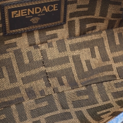 Fendi x Versace Fendace Blue/Black Denim and Leather Fendace Patchwork Baguette Bag