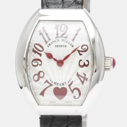 Pre Owned Franck Muller Silver Stainless Steel Heart to Heart 5002S QZ C6H Quartz Women's Wristwatch 26 mm