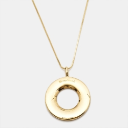 Pre Owned Frey Wille Hommage A'Vincent Van Gogh Fire Enamel Gold Tone Necklace