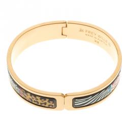 Pre Owned Frey Wille Spirit Of Africa Safari Multicolor Fire Enamel Ballerina Bracelet XS
