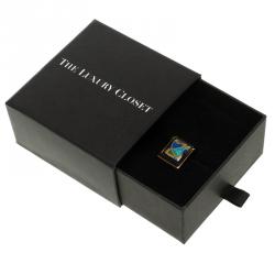 Pre Owned Frey Wille Hommage À Alphonse Mucha Fire Enamel Gold Plated Square Pendant