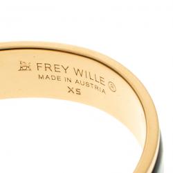Pre Owned Frey Wille Hommage À Alphonse Mucha Fire Enamel Gold Plated Clasp Ballerina Bracelet XS