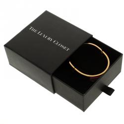 Pre Owned Frey Wille Magic Sphinx Pink Fire Enamel Gold Plated Regina Bracelet