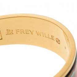 Pre Owned Frey Wille Hommage à Hundertwasser Street Rivers Fire Enamel Contessa Clasp Bracelet S