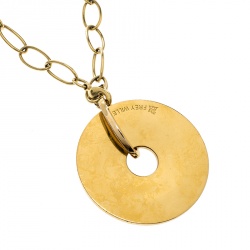 Pre Owned Frey Wille Hommage À Alphonse Mucha Fire Enamel Luna Piena Pendant Necklace