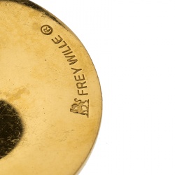 Pre Owned Frey Wille Hommage À Alphonse Mucha Fire Enamel Luna Piena Pendant Necklace