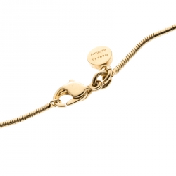 Pre Owned Frey Wille Magic Sphinx Fire Enamel Gold Plated Round Pendant Necklace