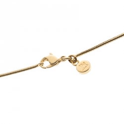 Pre Owned Frey Wille Magic Sphinx Fire Enamel Gold Plated Round Pendant Necklace