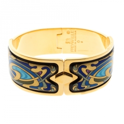 Frey Wille Hommage À Alphonse Mucha Fire Enamel Gold Plated Royal Clasp Bracelet S