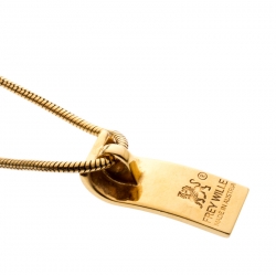 Pre Owned Frey Wille Ode to Joy of Life Gold Plated Fire Enamel Wave Pendant Necklace