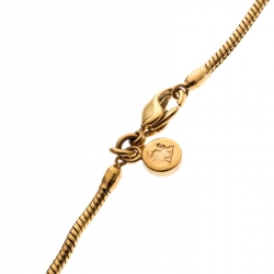 Pre Owned Frey Wille Ode to Joy of Life Gold Plated Fire Enamel Wave Pendant Necklace