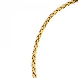 Pre Owned Frey Wille Hommage À Alphonse Mucha Fire Enamel Gold Plated Half Moon Pendant Necklace