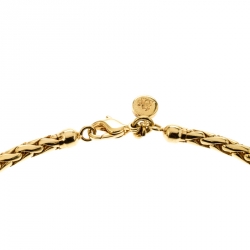 Pre Owned Frey Wille Hommage À Alphonse Mucha Fire Enamel Gold Plated Half Moon Pendant Necklace