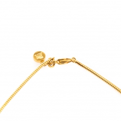 Pre Owned Frey Wille Hommage À Gustav Klimt Fire Enamel Gold Plated Luna Pendant Necklace