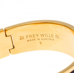 Pre Owned Frey Wille Floral Symphony Fire Enamel Gold Plated Contessa Clasp Bracelet S