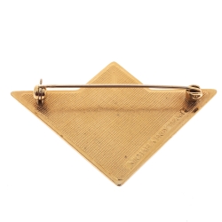 Pre Owned Frey Wille Multicolor Enamel Gold Plated Pin Brooch