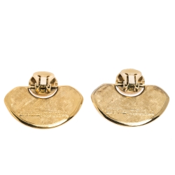 Pre Owned Frey Wille Vintage Multicolor Fire Enamel Gold Plated Clip-on Dangle Earrings