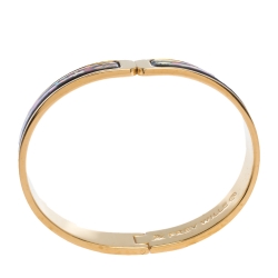 Pre Owned Frey Wille Multicolor Flower Fire Enamel Gold Plated Ballerina Clasp Bracelet