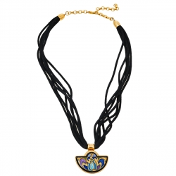 Frey Wille Hommage à Alphonse Mucha Half Moon Pendant Multi Cord Necklace