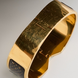 Pre Owned Frey Wille Vintage Fire Enamel Gold Plated Contessa Clasp Bracelet