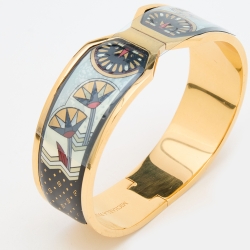 Pre Owned Frey Wille Vintage Fire Enamel Gold Plated Contessa Clasp Bracelet