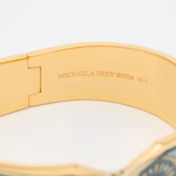 Pre Owned Frey Wille Vintage Fire Enamel Gold Plated Contessa Clasp Bracelet